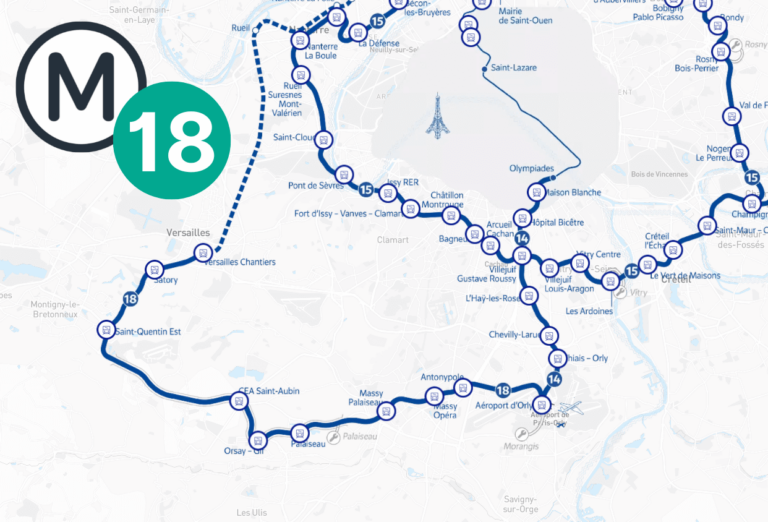 Développement de la ligne 18 de métro de Paris par la société Grand Paris Express et Portalp Railway