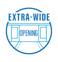 Extra-wide opening
